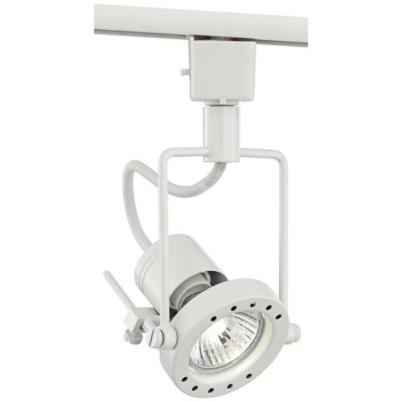 Pro Track White Finish GU10 50-Watt Halogen European Style Track Light