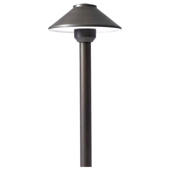 Pro-Trade PT-PTH1-BS-LED Light Fixture 15" Riser Brass Housing Antique Brass Finish Includes 2.5W 2700K T3 LED 180 Lumens Outdoor Landscape Lighting