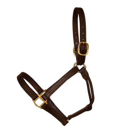 Pro-Trainer H700Y Leather Track Halter, Brown - Yearling