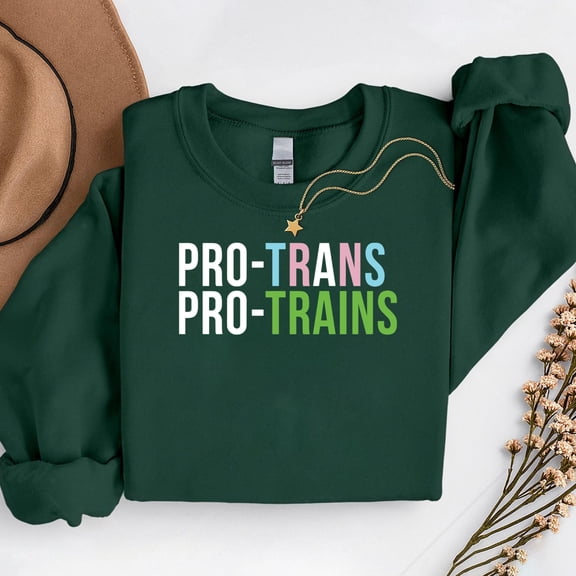 Pro Trans Pro Trains – T-Shirt, Hoodie & Sweatshirt – Diversity & Enthusiasm – Perfect for Train Lovers & Supporters