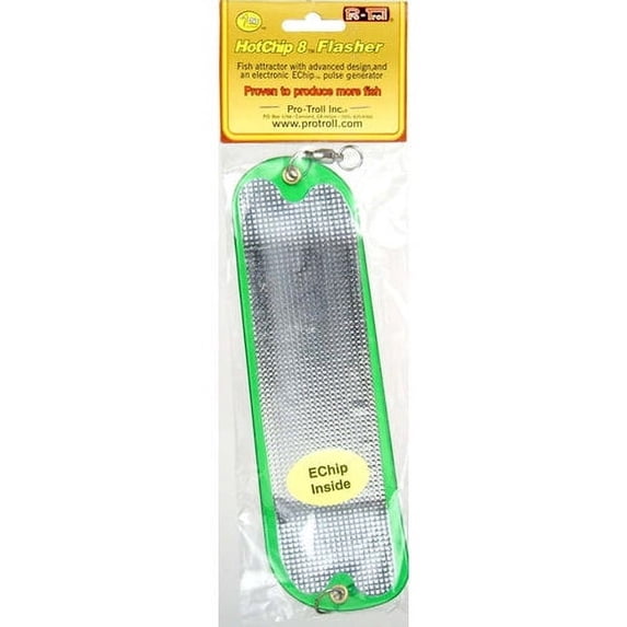 Pro-Troll Hot Chip Flasher 8'' E-Chip Embossed Green
