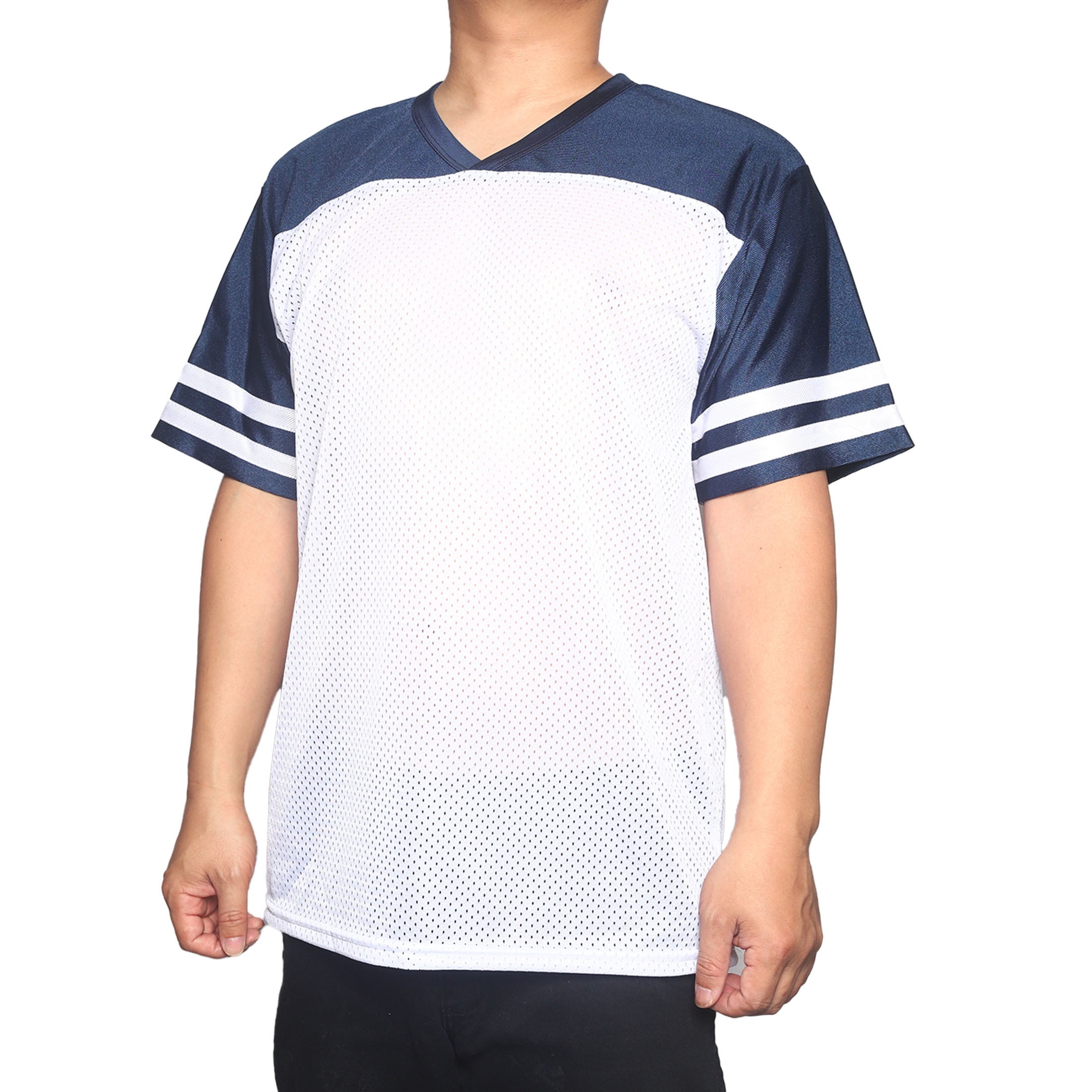 Pro USA Mens Two Tone Hip-hop Football Jersey Basic Tee Workout