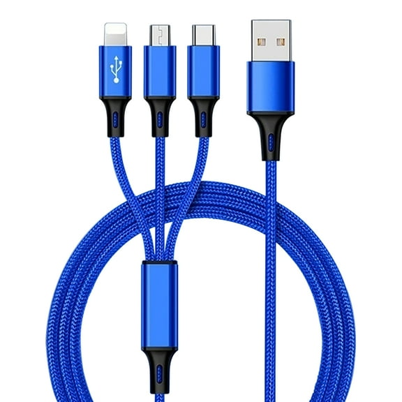 Pro USB 3in1 Multi Cable Compatible with Apple MacBook Pro 2018/2017/2016/13"/16"/iMac Data Universal Extra Strength for Fast Quick Charging Speeds! (Blue)