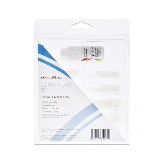 Pro Ultrawear Tips by Cuccio Pro for Women - 100 Pc Acrylic Nails