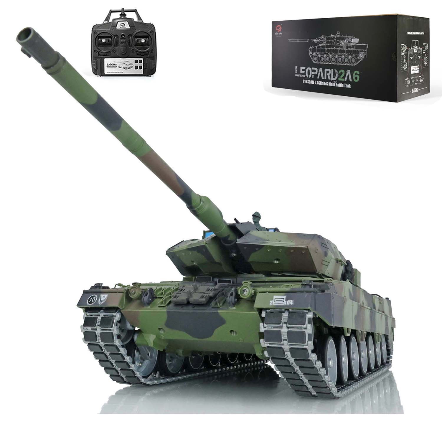 Tanque RC King Tiger 1/16 Control Remoto, Disparos BB Y Sistema