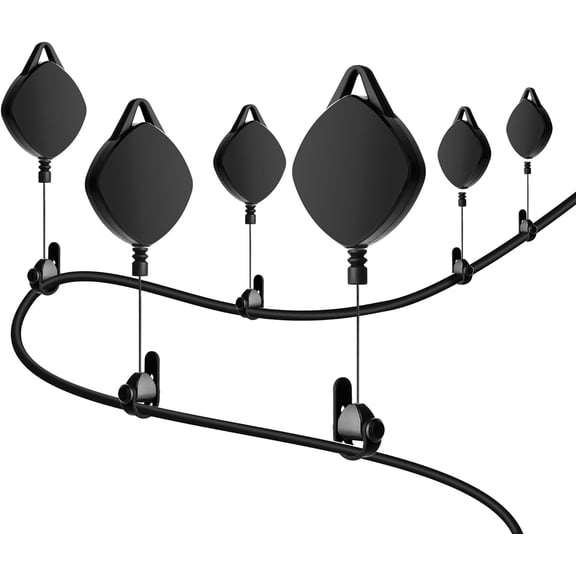 [Pro Version] GAEKOL VR Cable Management, 6 Packs VR Pulley System fits Meta Quest 3/PSVR/PS VR2/Rift S/Valve Index/HTC Vive Pro/HP Reverb VR Accessories, Cord Managenment for Headset and Gaming PC