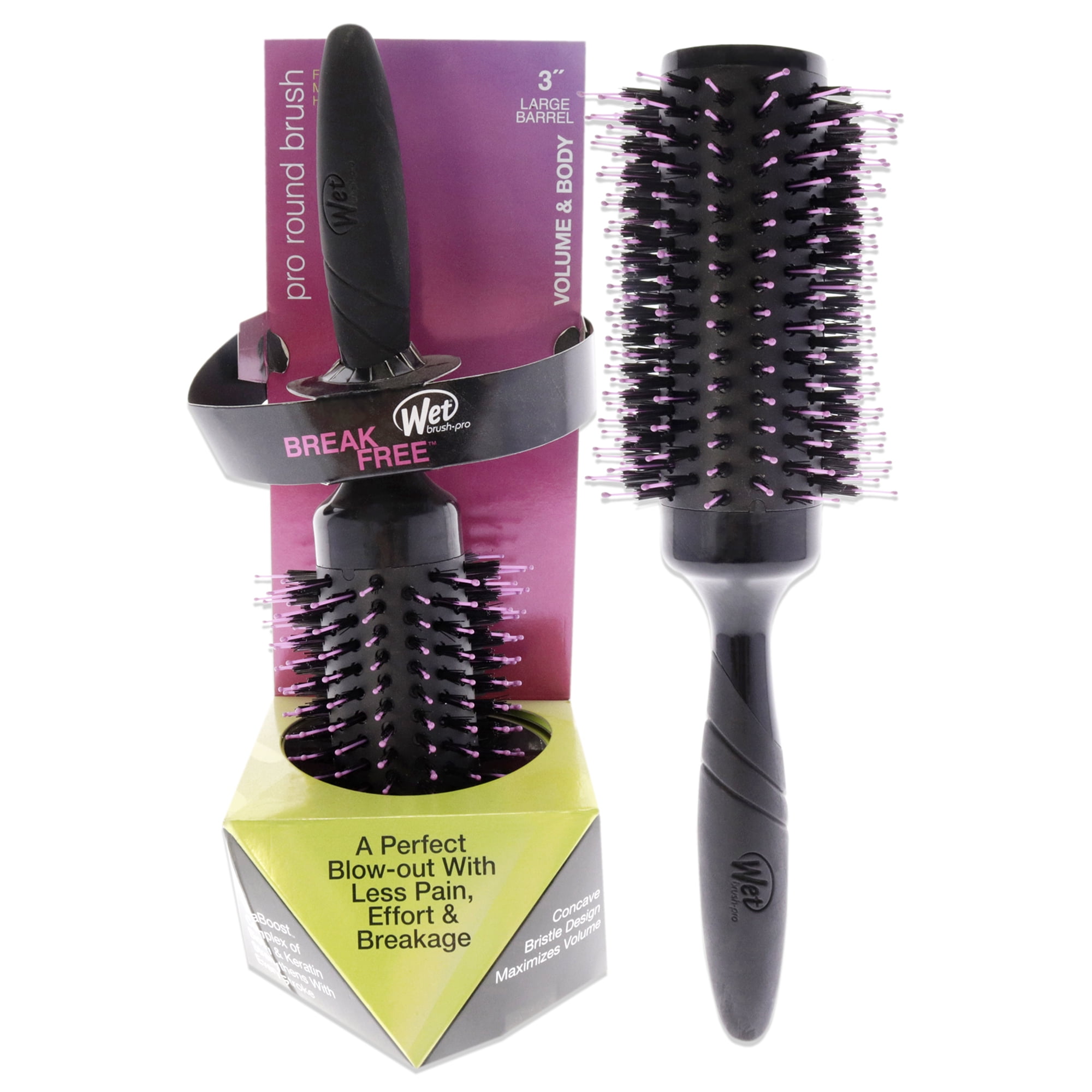 Pro Volumizing Round Brush for Fine-Medium Hair - Frizz Control and ...