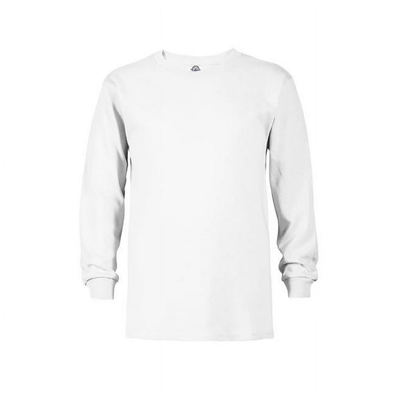 Pro Weight Youth 5.2 oz Regular Fit Long Sleeve T-Shirt, White - Medium