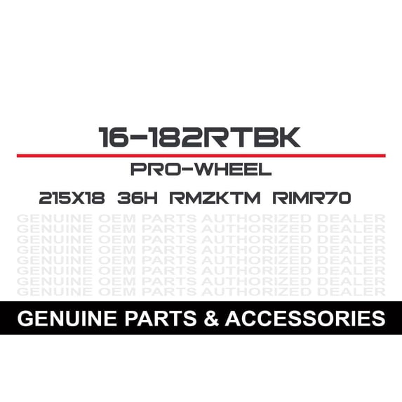 Pro-Wheel New 70-R Rim, 800-1823BK