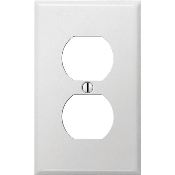 Jackson Professional Contractor Series White Steel Outlet Wall Plate - Duplex - 1 Gang