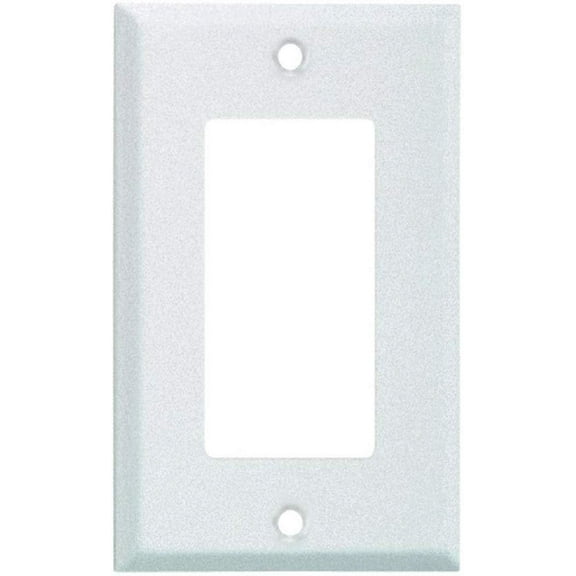 AmerTac Pro Decorator Wall Plate - Steel, White - 1 Gang
