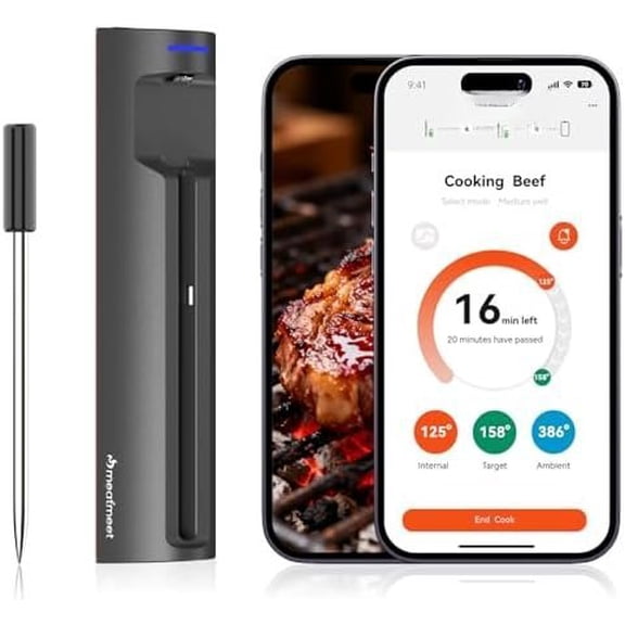 Pro WiFi  Meat Thermometer Digital,  Meat Thermometer ,  App , IP67  Meat Probe Thermometer for BBQ, Oven, Grill,