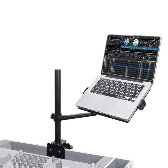 PROX X-FLEXARMBLK Black Adjustable Arm Mount Mount Stand For 12-17" Laptop,VESA 75X75 and 100X100 fit 17-32" Monitor, For DJ Flight Case/Table