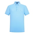 thumbnail image 1 of Pro X Gear Men's Premium Golf Polo – Silky Tech Nylon, Cooling, UV-Resistant, Quick-Dry Athletic Shirt for Golf, Tennis, and Casual Wear Sky Blue Large, 1 of 7