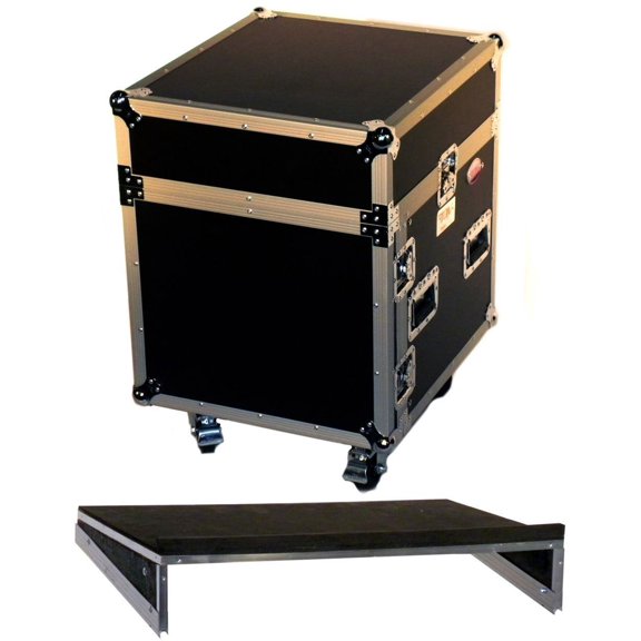 Pro X T-10MRSS 10U x 10U Space Rack Flight Case + FREE Sliding Laptop Shelf Incl