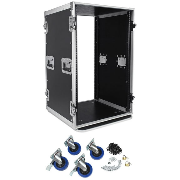 Pro X TOV T-18RSS 18U Space Vertical DJ Amp Rack Flight Case 3/8 ATA300 w/Wheels