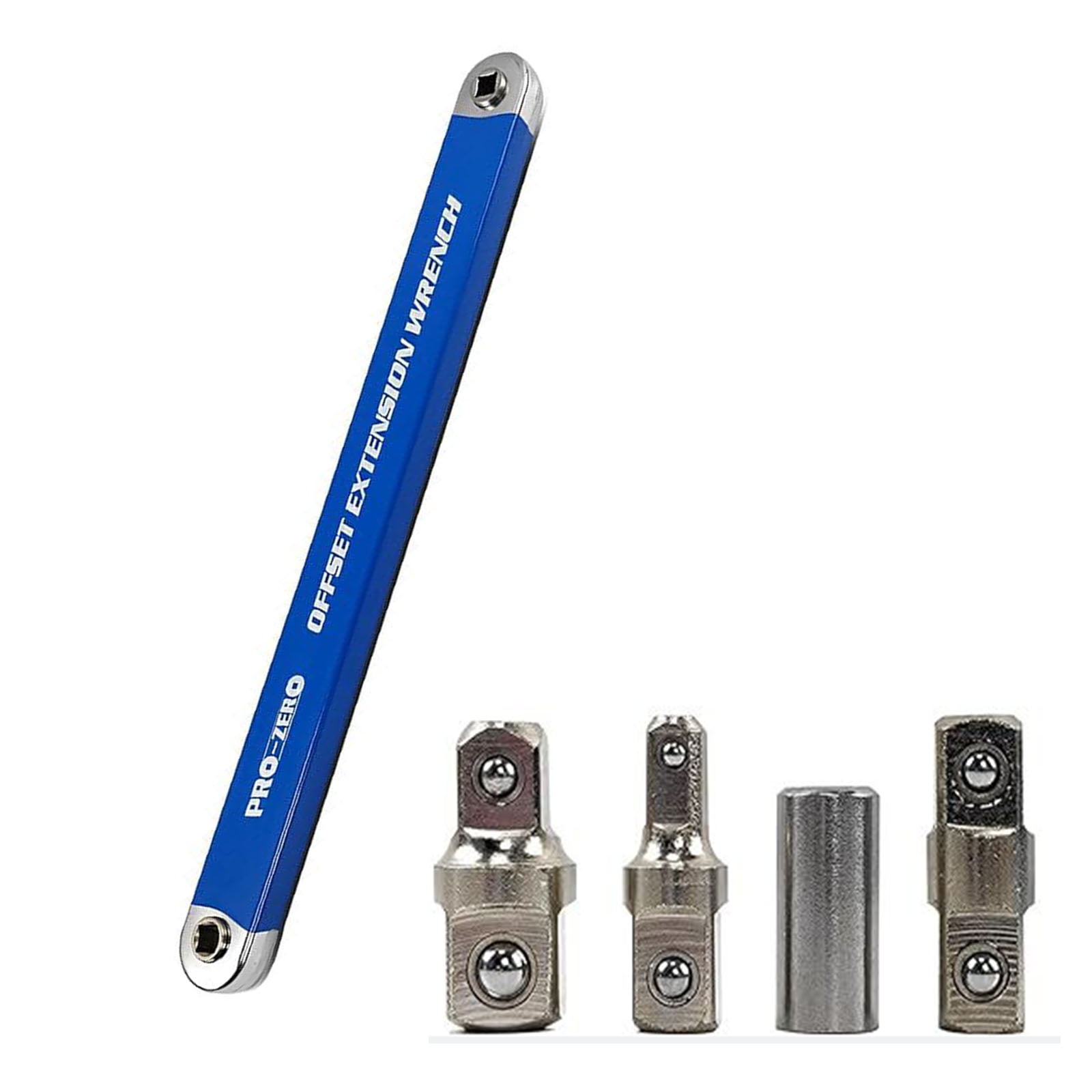 Pro Zero Offset Extension wrench, Tight Reach Extension Wrench Set, with 1/2", 1/4" and 3/8