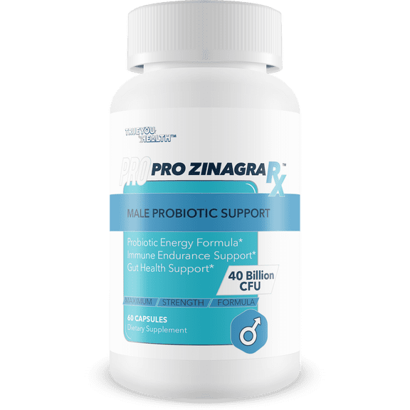 Pro Zinagra RX - Male Probiotic Support - Promote Increased Energy & Endurance - Support Gut & Male Health with Probiotics for Men - 40 Billion CFU Male Formula - Additional Immune Support Benefits