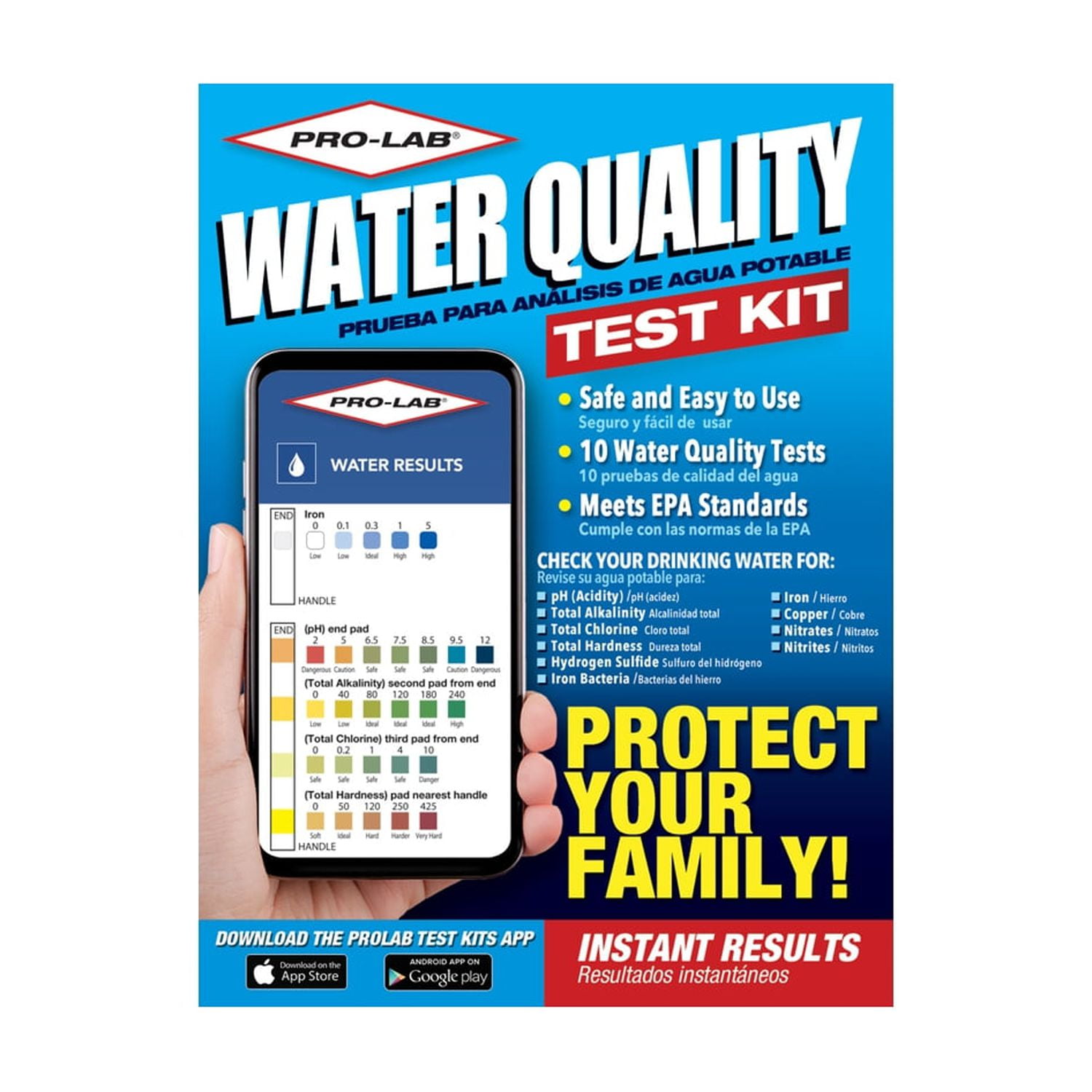 Pro-Lab Professional Water Quality Test Kit with 18 Strips