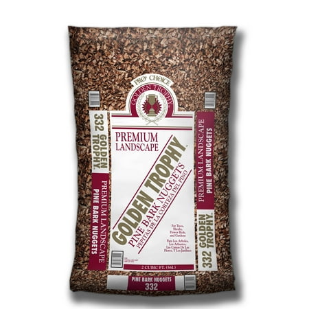 Pro's Choice Golden Trophy Brown Pine Bark Mulch Nuggets, 2 cu ft