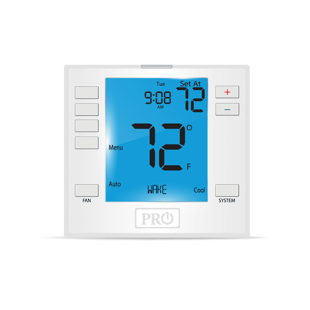 White Digital Programmable Thermostat with 4-Inch Screen
