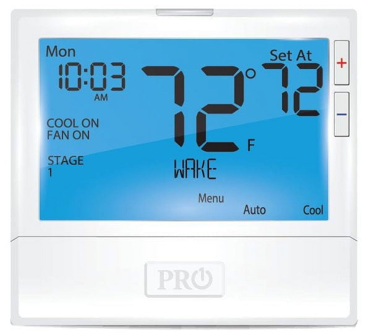 White Digital Programmable Universal Single-Stage Thermostat