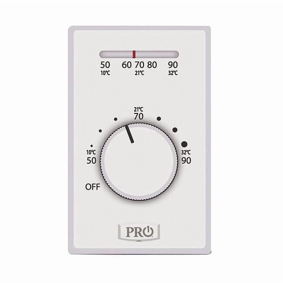 Pro1 Iaq Line Volt Mechanical Tstat, Open on Rise, DPST, 120 to 277V AC T501ML4