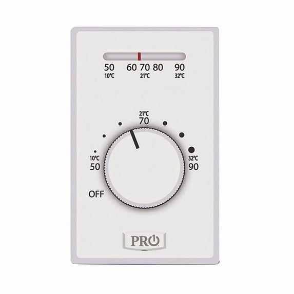 Pro1 Iaq Line Volt Mechanical Tstat, Open on Rise, DPST, 120 to 277V AC T501ML4