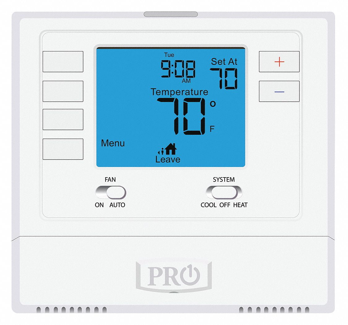 Pro1 White Digital Programmable Thermostat with Mounting Hardware