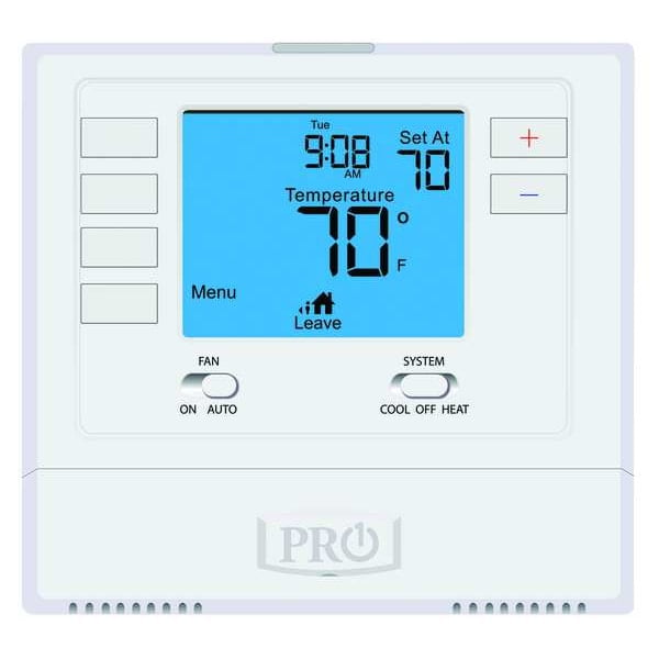 Pro1 White Digital Programmable Thermostat with Mounting Hardware