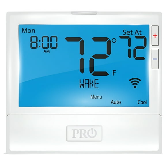 Pro1iaq T855iSH: 7-Day Programmable WiFi Thermostat (24V, 5H3C) with Humidity Control, 5-Year Warranty, Weighs 0.5 lbs.