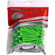 ProActive Sports Golf Hardwood Citrus Green Golf Tees New