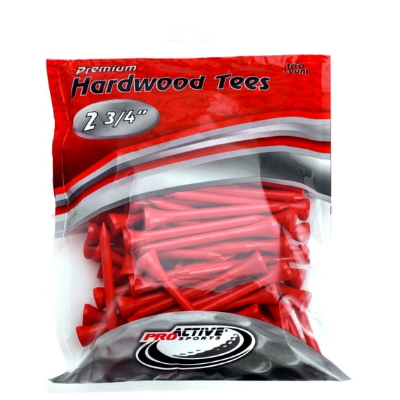 ProActive Sports 2 3/4-Inch Golf Tees 100 Pack (Red)