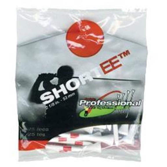 ProActive Sports TPTS218W25 PTS Shortee 2 1/8'' 25/Pack in White