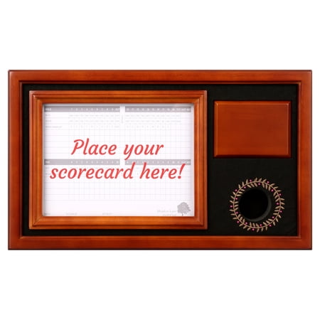 ProActive Sports Wood Memorable Moments Golf Ball and Scorecard Display (15.75” x 9.25”)