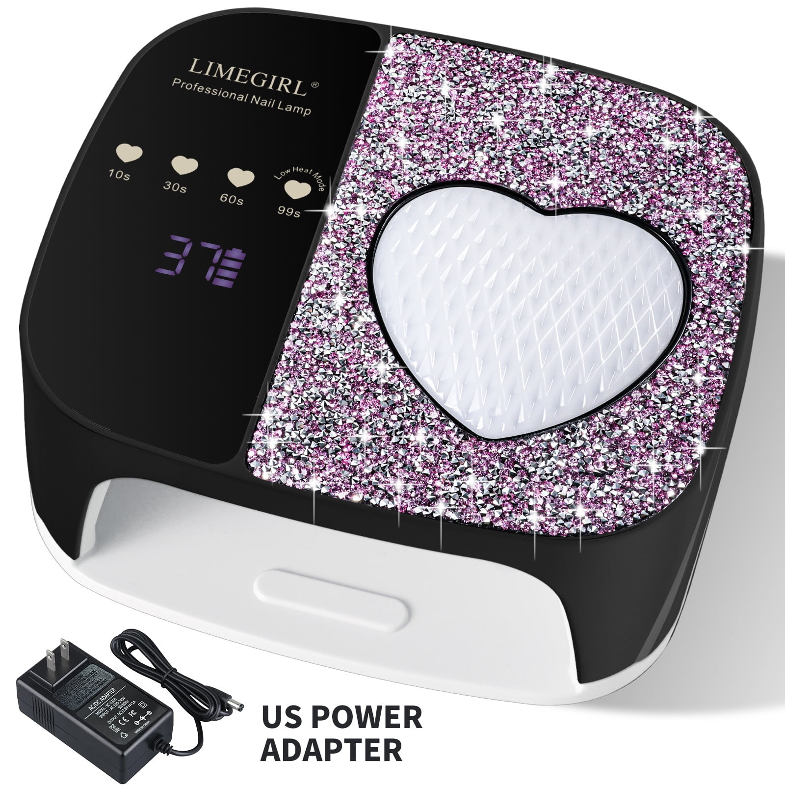 ProArt Rechargeable Nail Lamp for Diamonds - 120W Dual Source UV/LED Nail Dryer, Smart Sensor Fast Curing Light for 3D Nail Art, Portable Gel Polish Manicure Machine