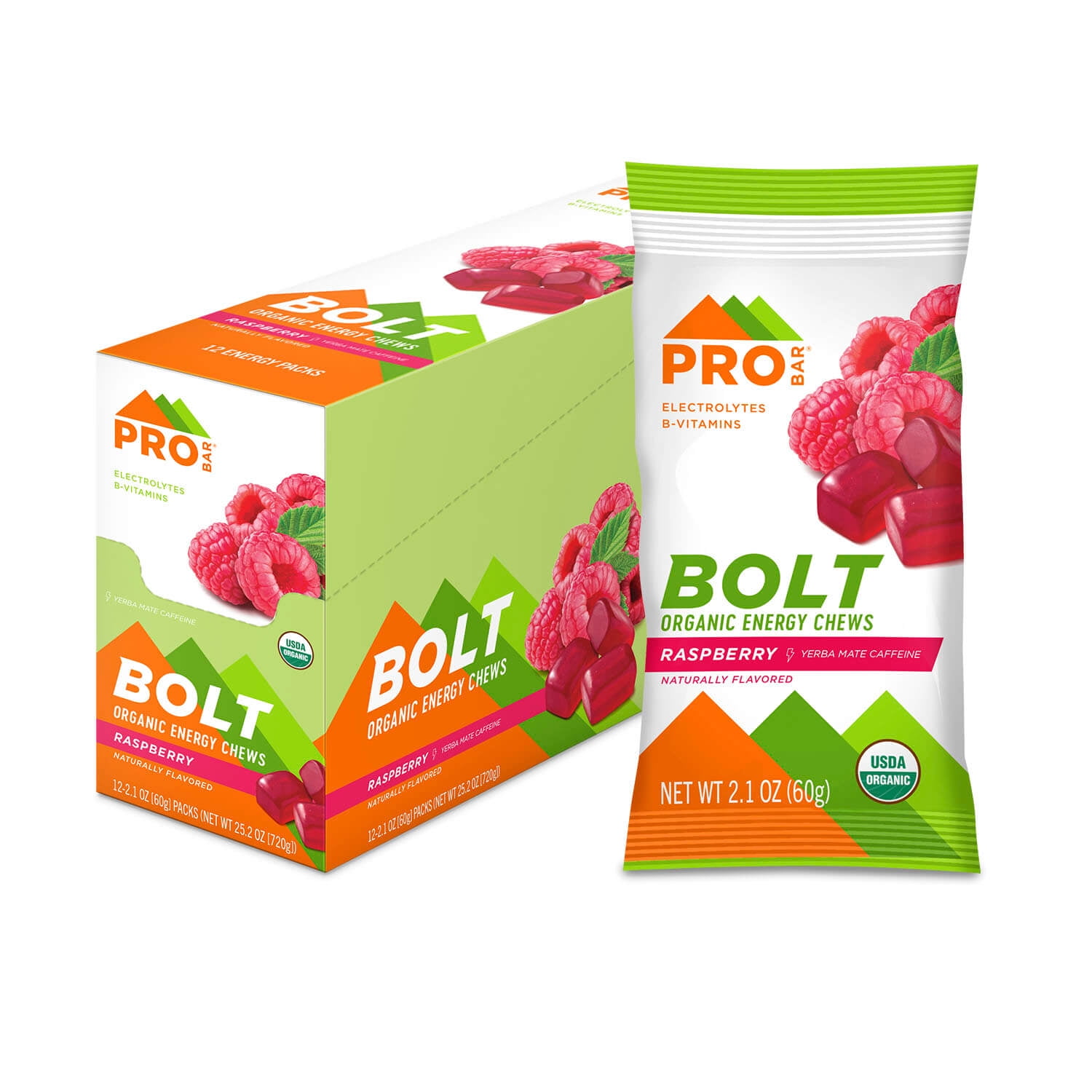ProBar Bolt Chews: Raspberry, Box of 12