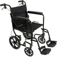 thumbnail image 1 of ProBasics Aluminum Transport Wheelchair with 12" Rear Wheel for Smoother Ride, 300 lb Weight Capacity, 1 of 7