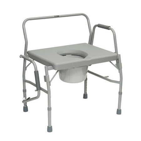ProBasics Bariatric Drop-Arm Commode Gray Frame