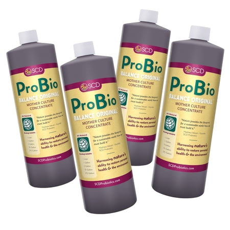 ProBio Balance Original, Soil and Compost Activator by SCD Probiotics (1 Liter) - 4 Pack