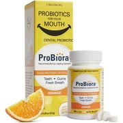 ProBiora Health Orange Dental Probiotic Breath Mints for Oral Care and Gum Health, 30 Tablets