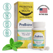 ProBiora Health Hint of Mint Dental Probiotic Breath Mints for Oral Care and Gum Health, 30 Tablets