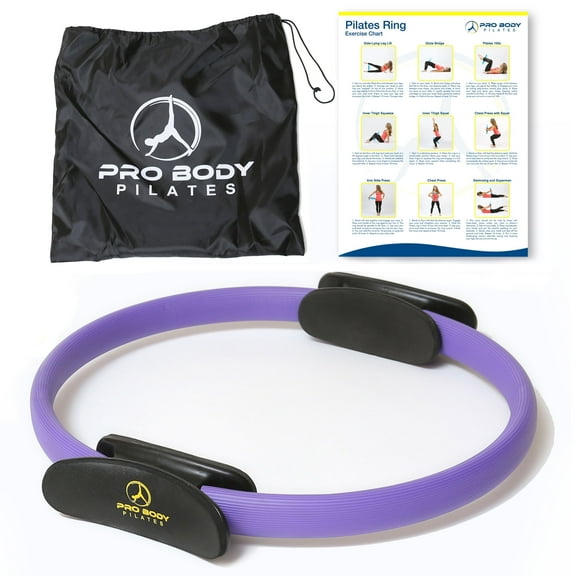ProBody Pilates Ring 14 Inch for Thigh Workout, Yoga Ring Thigh Toner, Home Pilates Equipment for Women (Purple)
