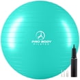 thumbnail image 1 of ProBody Pilates Ball Exercise Ball for Stability, Therapy Ball Workout Ball or Birthing Ball for Pregnancy (Turq, 75 cm), 1 of 8