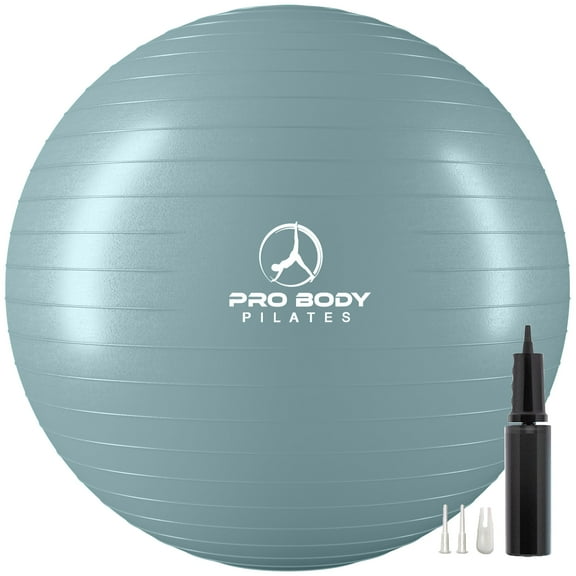 ProBody Pilates Ball Exercise Ball for Stability, Therapy Ball Workout Ball or Birthing Ball for Pregnancy (Mist, 75 cm)