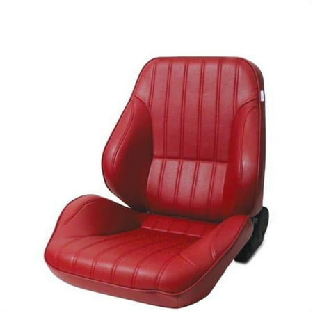 ProCar by Scat 80-1050-58L Red Vinyl Racing Rally Low Back Recliner Left Seat Fits select: 1975-2003 FORD F150, 1993-2007 HONDA CIVIC