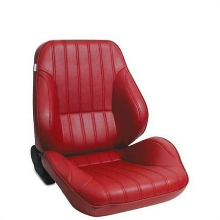 ProCar by Scat 80-1050-58R Red Vinyl Racing Rally Low Back Recliner Right Seat Fits select: 1975-2003 FORD F150, 1993-2007 HONDA CIVIC