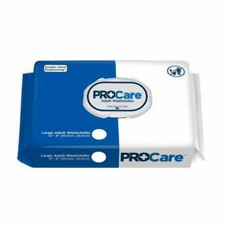 ProCare Adult Wipe or Washcloth 8 x 12" CRW-096, 1 Pack 96 Wipes