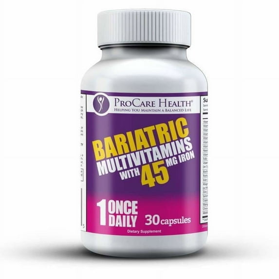 ProCare Health "1 per Day!" Bariatric Multivitamin Capsule with 45mg Iron Size: 60 Day Supply