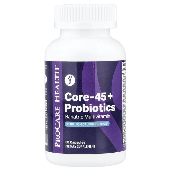 ProCare Health Core-45+ Probiotics, Bariatric Multivitamin, 60 Capsules